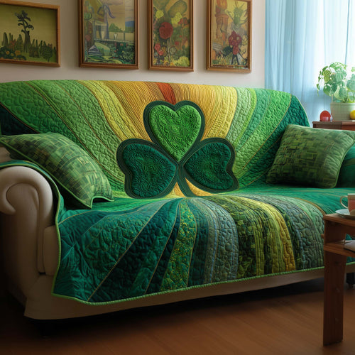 Irish Clover Quilted Sofa Cover GFTOYC3170