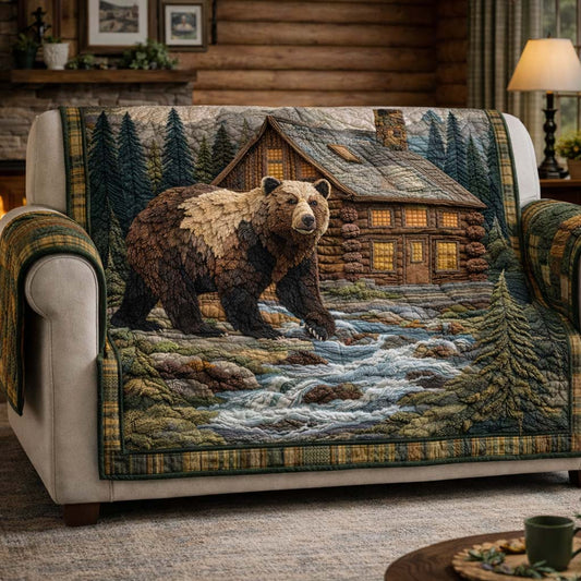 Noble Bear Quilted Sofa Cover GFTOYC3207