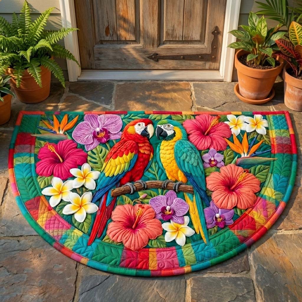 Parrot Tropical Quilted Welcome Mat GFTOYC3210