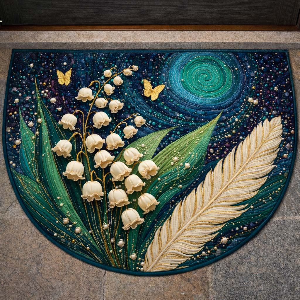 Lily of the Valley Quilted Welcome Mat GFTOYC3230
