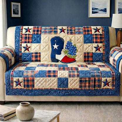 Texas Bloom Quilted Sofa Cover GFTOYC3240