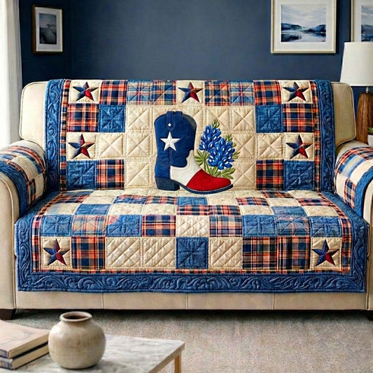 Texas Bloom Quilted Sofa Cover GFTOYC3240