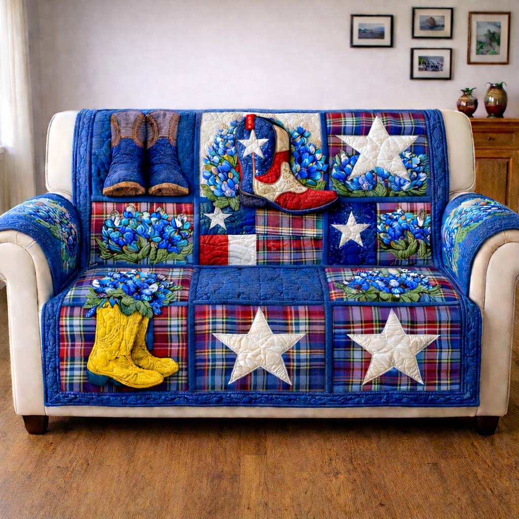 Texas Bloom Quilted Sofa Cover GFTOYC3241