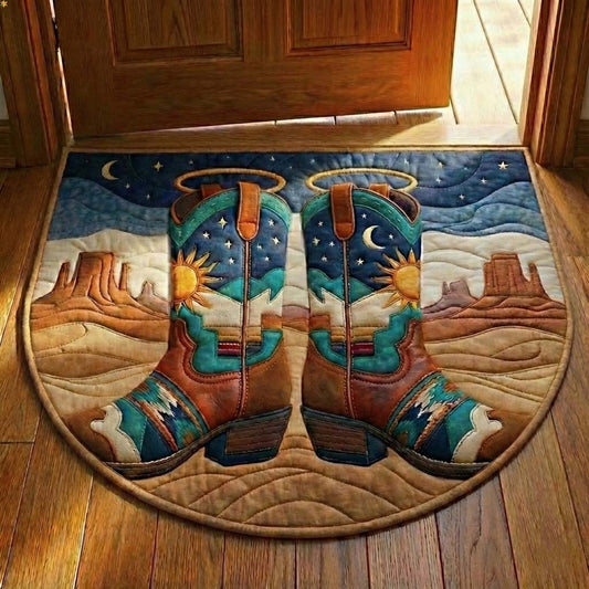 Cowboy Boots Quilted Welcome Mat GFTOYC3269