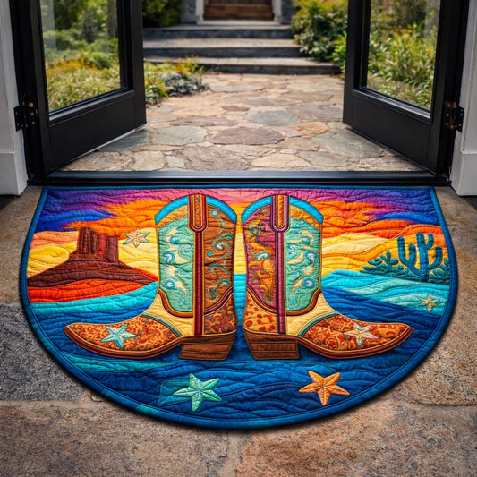 Cowboy Boots Quilted Welcome Mat GFTOYC3270