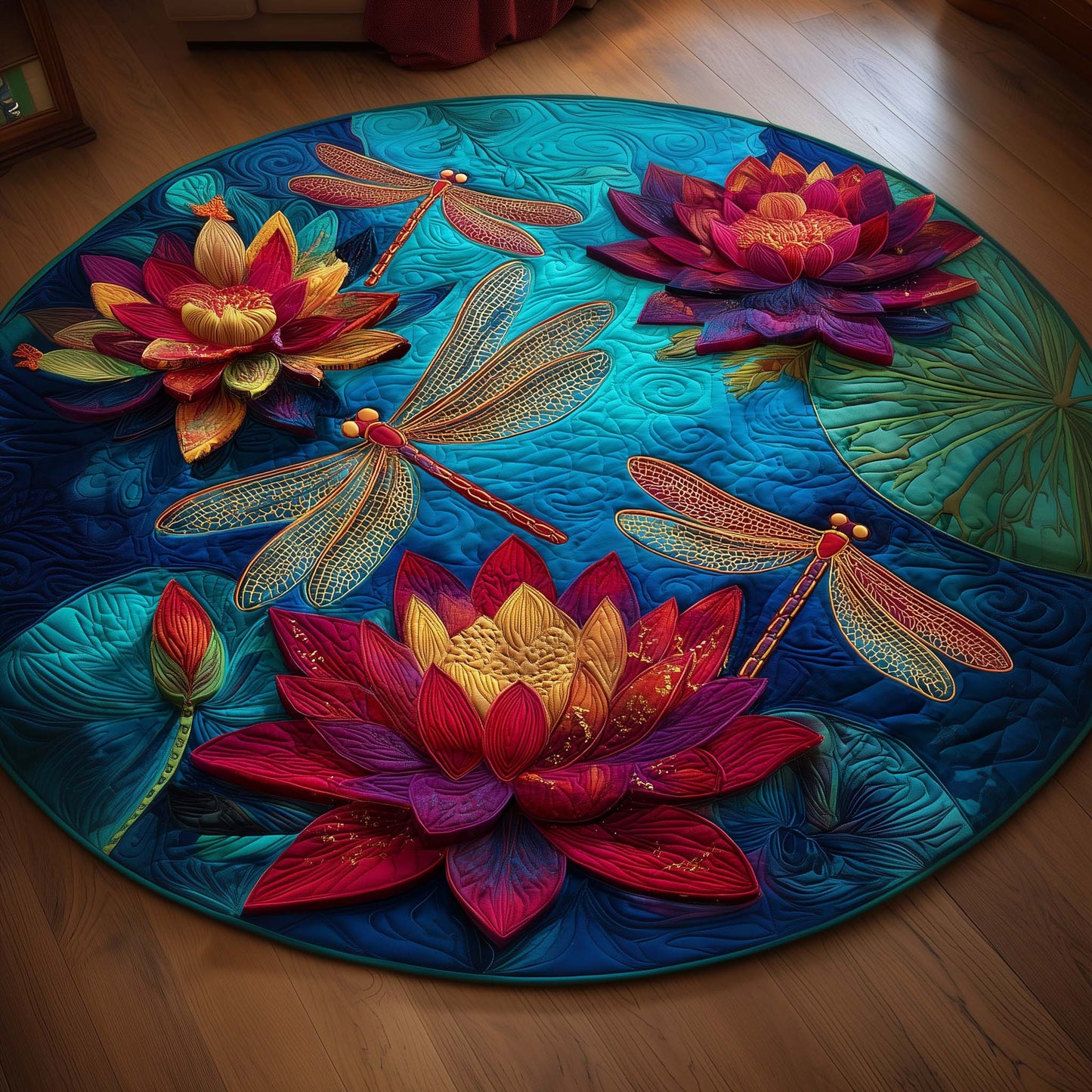 Serene Wings Quilted Round Mat GFTOYC3274