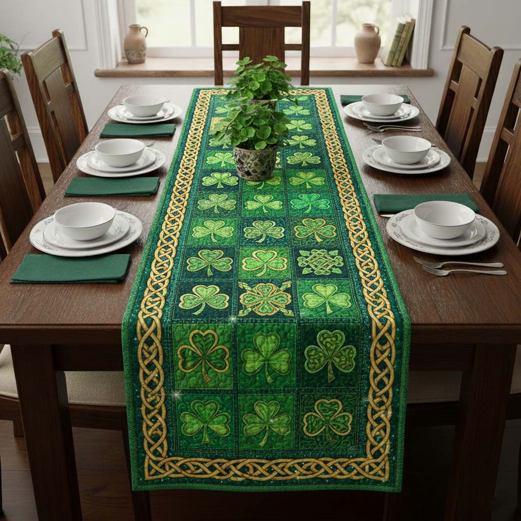 Shamrock Quilted Table Runner GFTOYC3346
