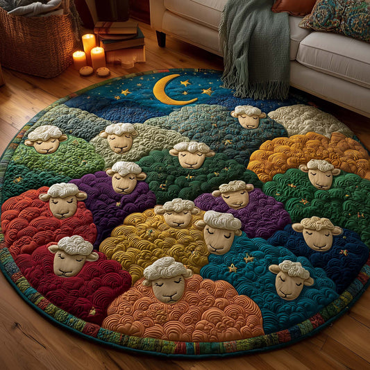 Fluffy Sheep Quilted Round Mat GFTOYC3348