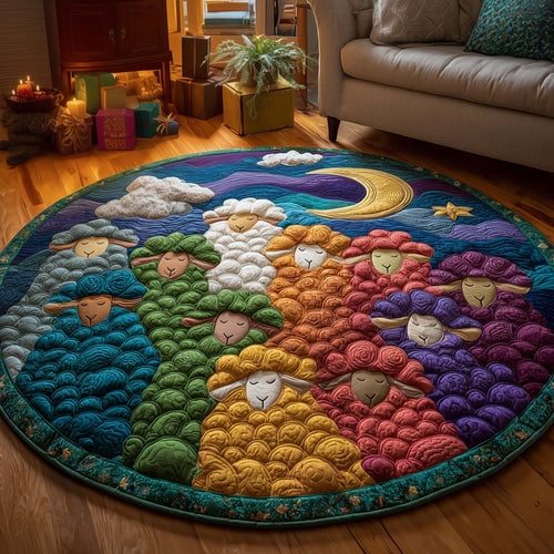 Fluffy Sheep Quilted Round Mat GFTOYC3349
