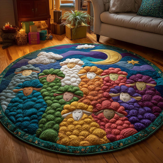 Fluffy Sheep Quilted Round Mat GFTOYC3349