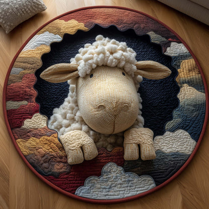 Fluffy Sheep Quilted Round Mat GFTOYC3353