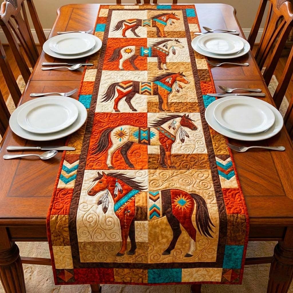 Prairie Horse Quilted Table Runner GFTOYC3371