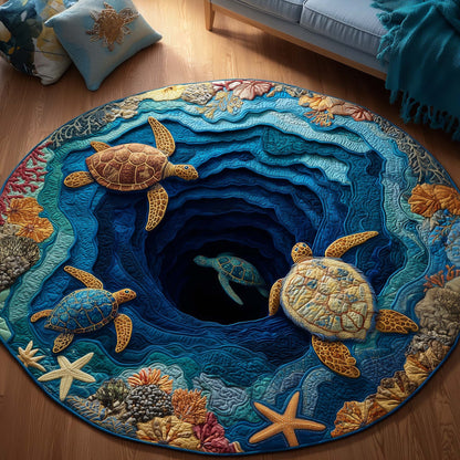 Sea Turtle Quilted Round Mat GFTOYC3389
