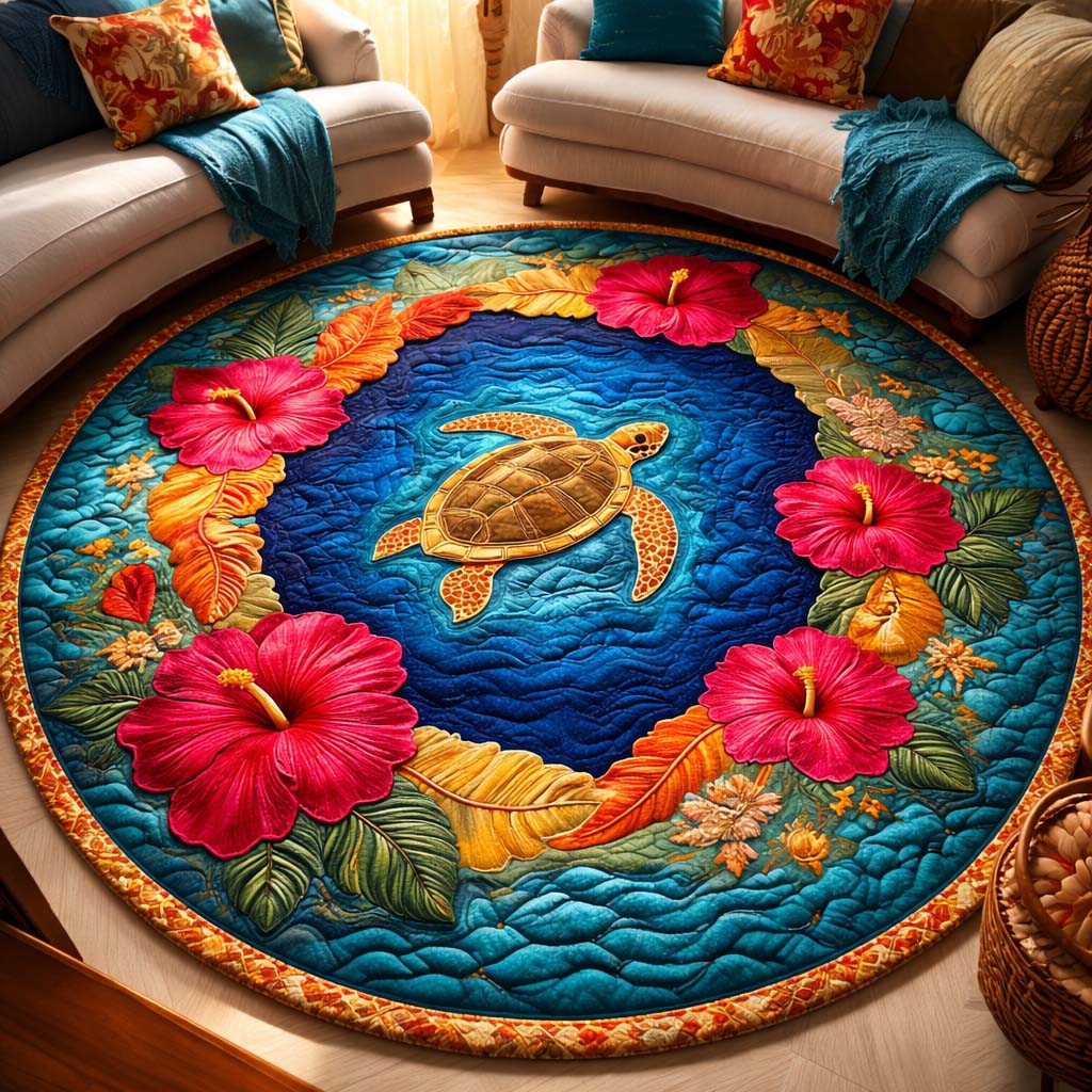 Sea Turtle Quilted Round Mat GFTOYC3390