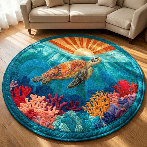Sea Turtle Quilted Round Mat GFTOYC3391