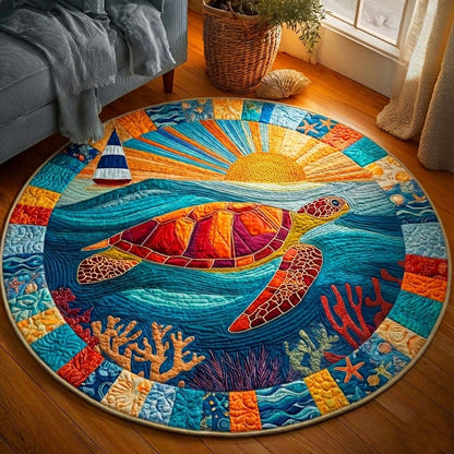 Sea Turtle Quilted Round Mat GFTOYC3392
