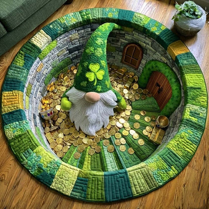 Shamrock Gnome Quilted Round Mat GFTOYC3417