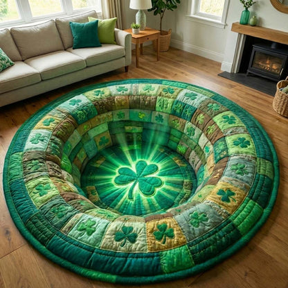 Shamrock Gnome Quilted Round Mat GFTOYC3418