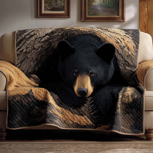 Woodland Bear Quilted Sofa Cover GFTOYC3426