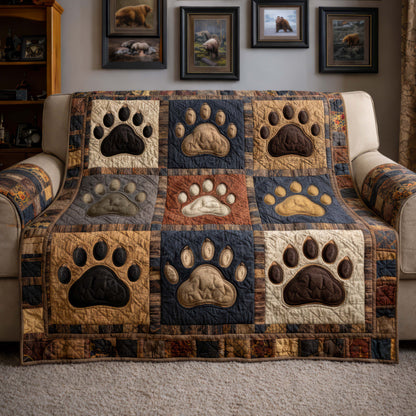 Woodland Bear Quilted Sofa Cover GFTOYC3427