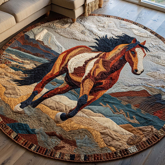 Majestic Horse Quilted Round Mat GFTOYC3482