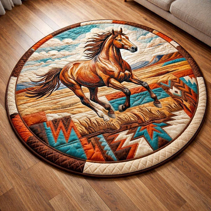 Majestic Horse Quilted Round Mat GFTOYC3485