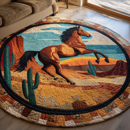 Majestic Horse Quilted Round Mat GFTOYC3486