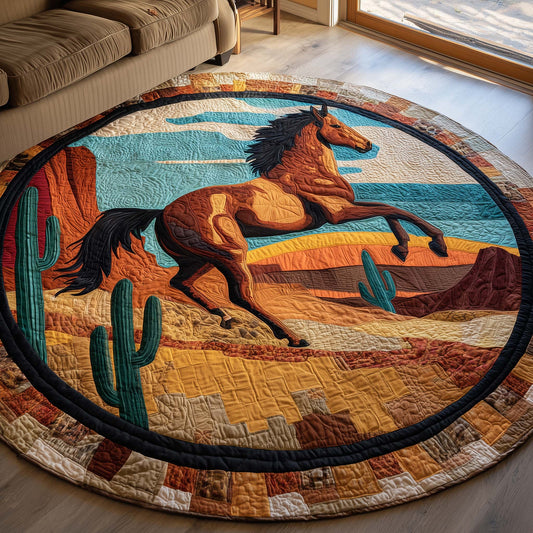 Majestic Horse Quilted Round Mat GFTOYC3486