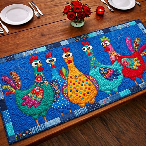 Funny Chicken Quilted Table Runner GFTOYC3533