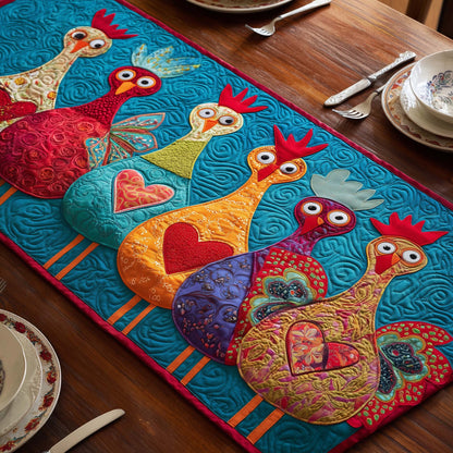 Funny Chicken Quilted Table Runner GFTOYC3534