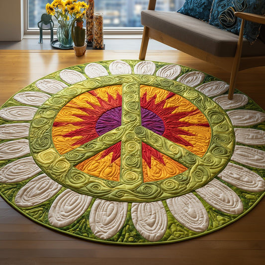 Peace Sun Quilted Round Mat GFTOYC424