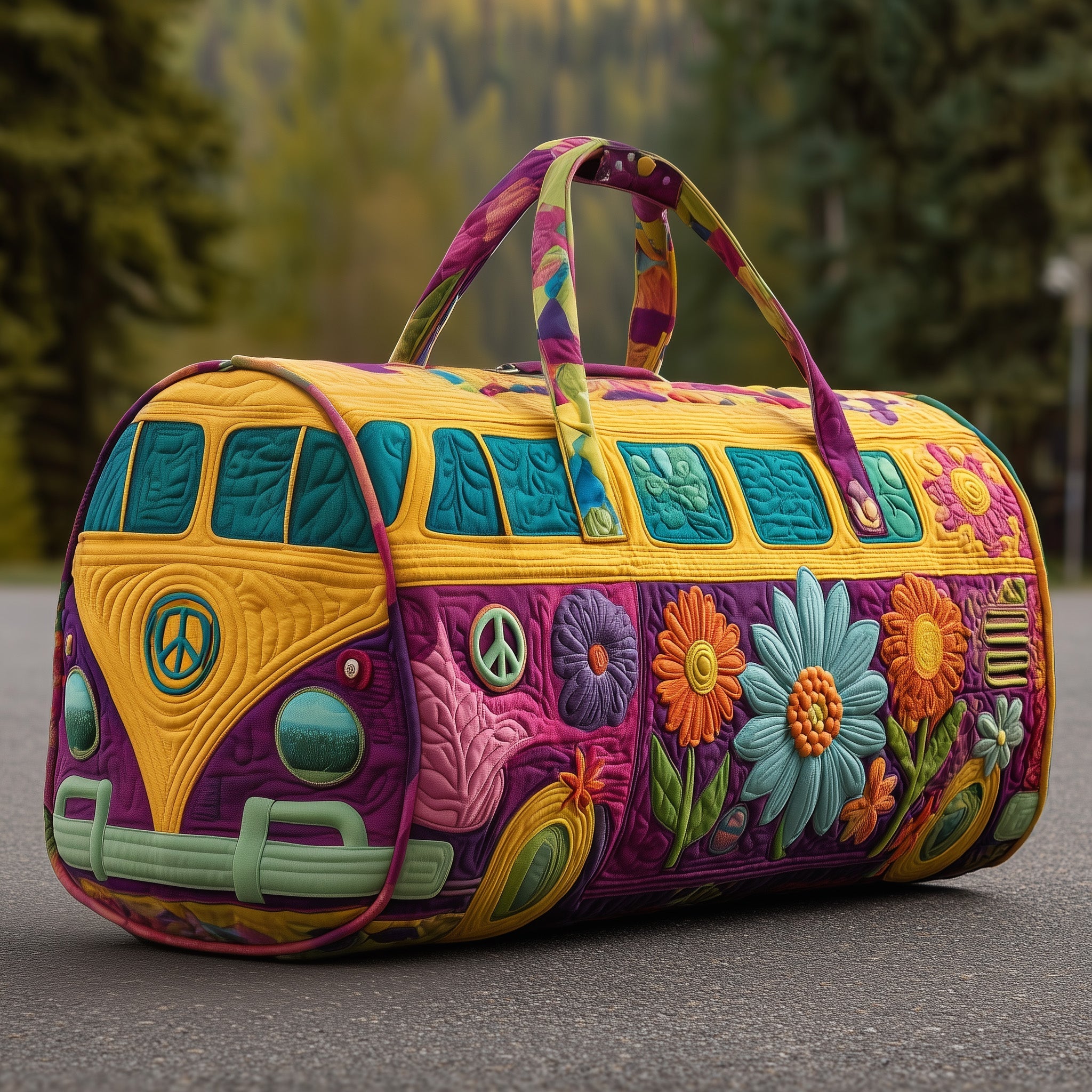 Hippie Van Quilted Duffle Bag GFTOYC44 – Willow Quilt
