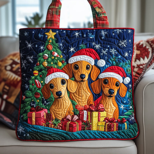 Christmas Dachshund Quilted Tote Bag GFTOYC501