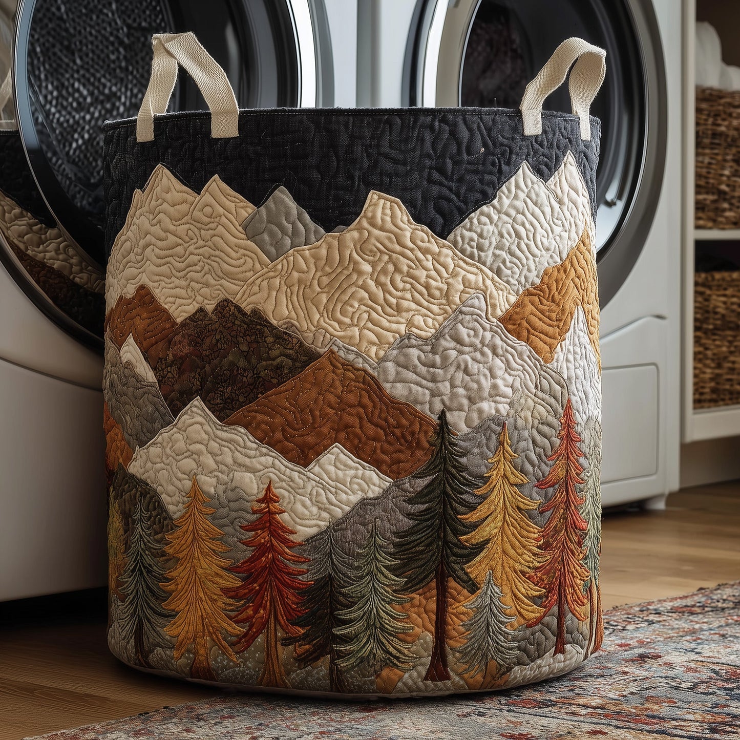 Forest Quilted Laundry Basket GFTOYC54