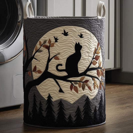 Cat Moon Quilted Laundry Basket GFTOYC56