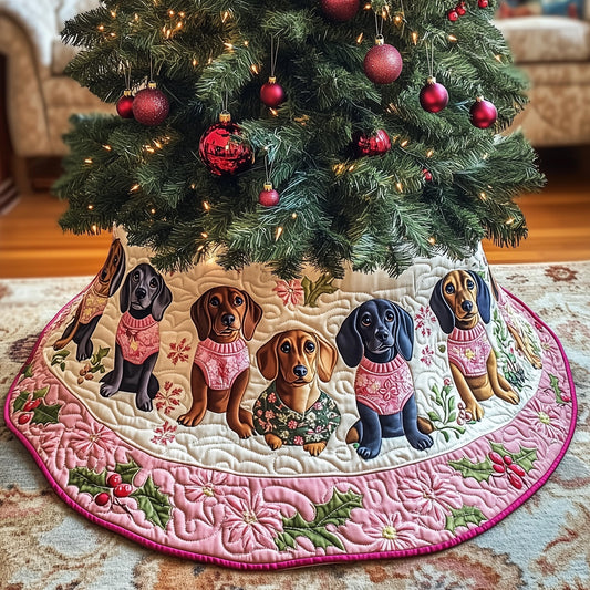 Adorable Dachshund Quilted Tree Skirt GFTOYC627