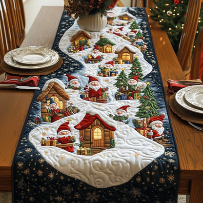 Christmas Gnome Quilted Table Runner GFTOYC656