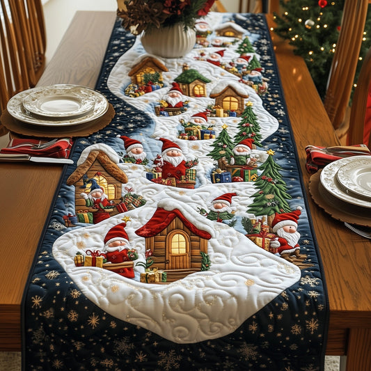 Christmas Gnome Quilted Table Runner GFTOYC656