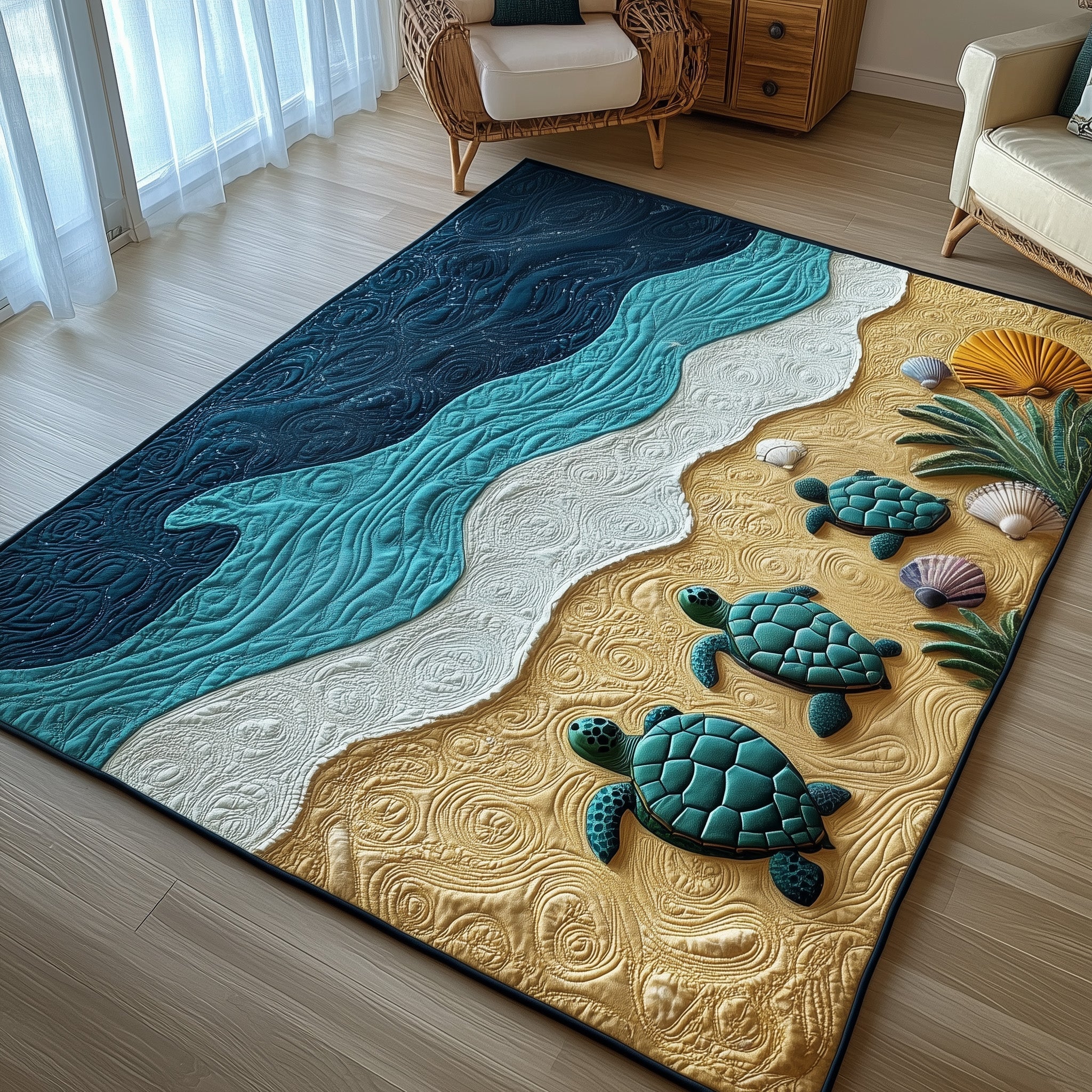 Turtle Marine Area Rug GFTOYC799 – Willow Quilt