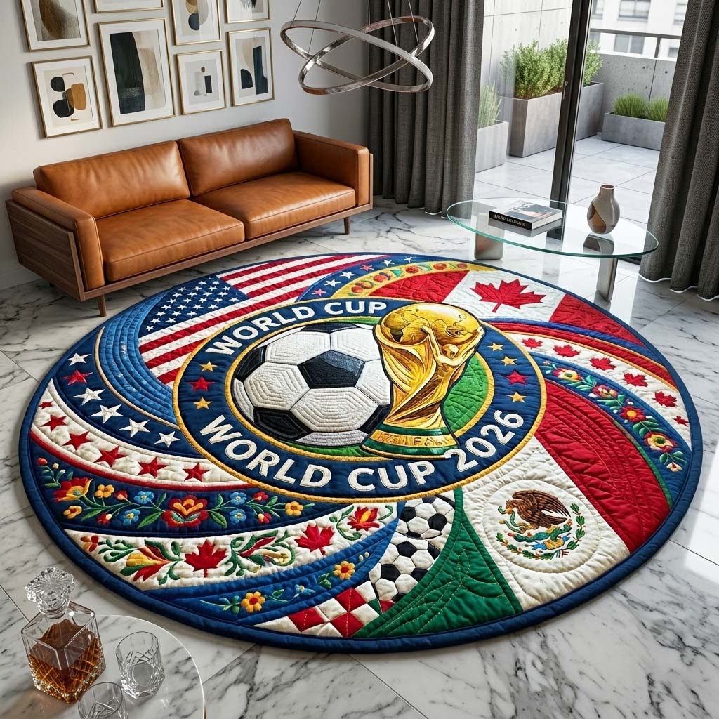 World Cup Quilted Round Mat GFTOQM4383