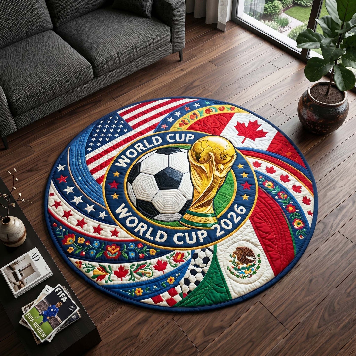 World Cup Quilted Round Mat GFTOQM4383