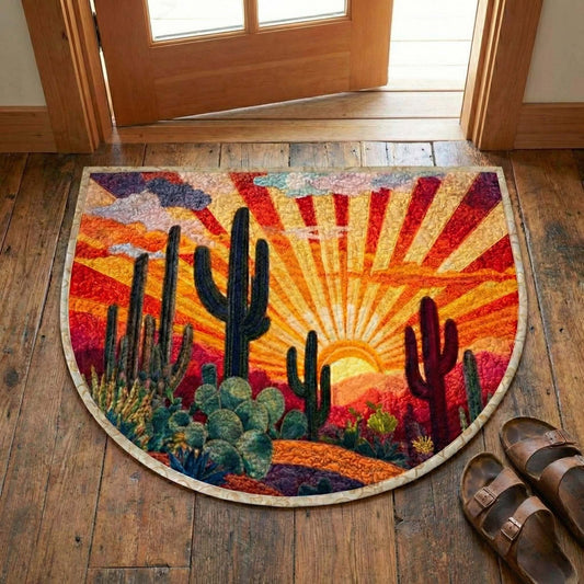 Fiery Cactus Quilted Welcome Mat GFTOQM2705