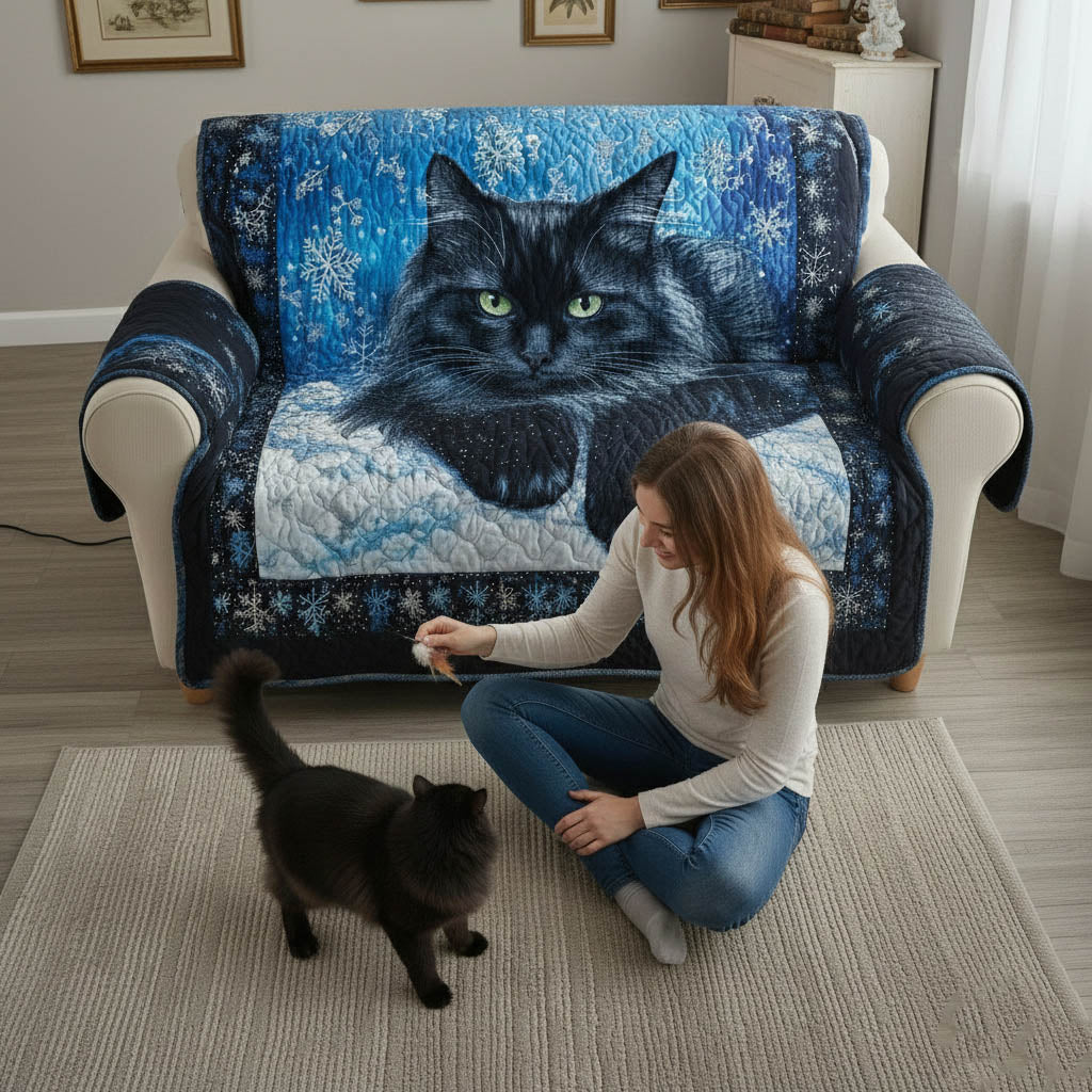 Charming Cat Quilted Sofa Cover GFTONT6281