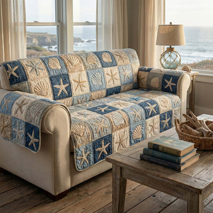 Shell Mosaic Quilted Sofa Cover GFTOQM2662