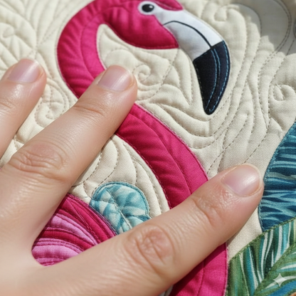 Tropical Flamingo Quilted Beach Bag GFTONT6417