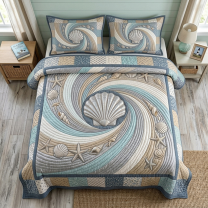 Coastal Whisper 3-Piece Quilted Bedding Set GFTOTP18721