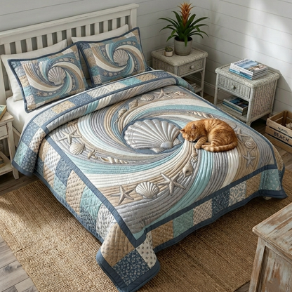 Coastal Whisper 3-Piece Quilted Bedding Set GFTOTP18721