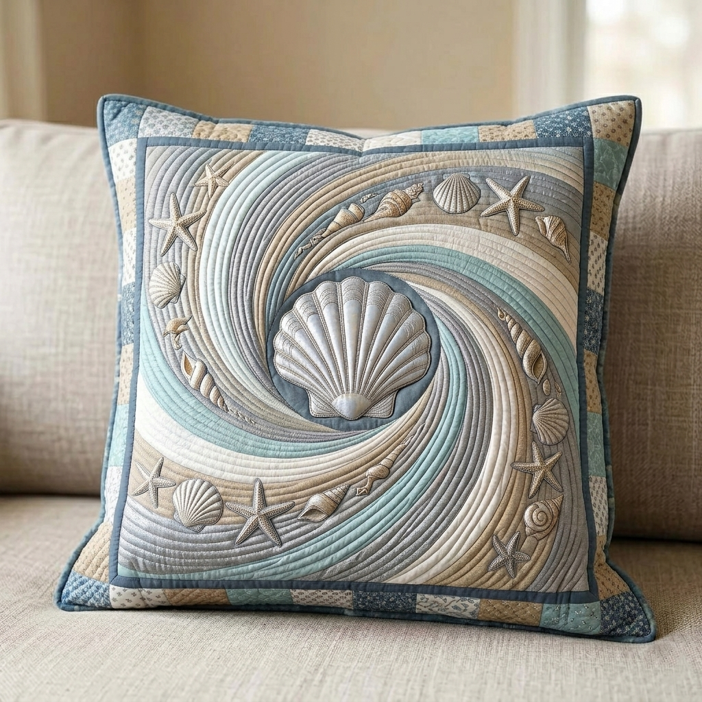 Coastal Whisper Quilted Pillow Case GFTOTP18979