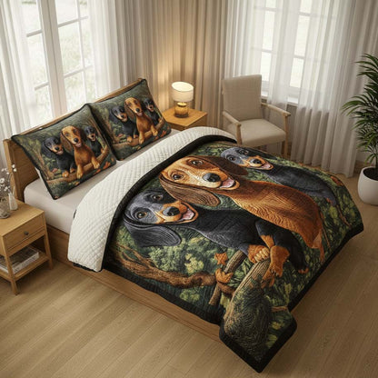 Merry Dachshund Duvet Cover Set GFTOYC2415