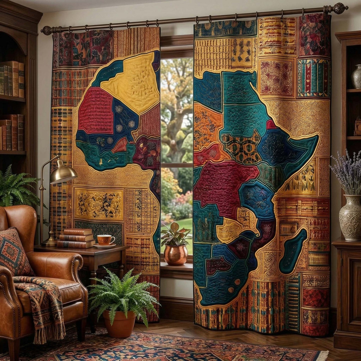 Heritage Africa Quilted Curtains GFTOQM3215